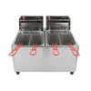 STAINLESS STEEL DOUBLE TANK DEEP FRYER ELECTRIC & GAS OPERATED, 5+5 LITERS