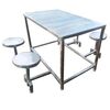 STAINLESS STEEL 4 STOOL DINING TABLE