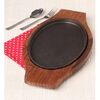 WOOD & CAST IRON OVEL SIZZLER PLATE, 16 X 9 INCH (PACK OF 2)