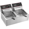 STAINLESS STEEL DOUBLE DEEP FRYER (6 + 6 LITERS)