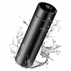 STAINLESS STEEL SPORTS WATER BOTTLE WITH LED TEMPERATURE DISPLAY