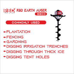RBD PIT DIGGING MACHINE 52CC WITH 6 & 8 INCH DRILL DIGGER