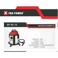 XTRA POWER 12 LITRE WET & DRY VACUUM CLEANER XP-VC-12