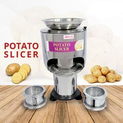 SEMI-AUTOMATIC STAINLESS STEEL POTATO CHIPS MACHINE, 0.5HP