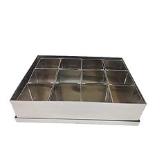 STAINLESS STEEL 12 BOWL MASALA PETI, 500 GM