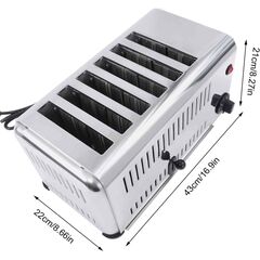 STAINLESS STEEL 6-BREAD POP UP TOASTER