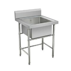 COMMERCIAL STAINLESS STEEL SINGLE SINK UNIT