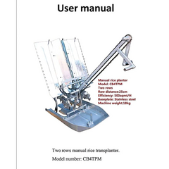 SS BODY MANUAL RICE TRANSPLANTER 2 ROWS