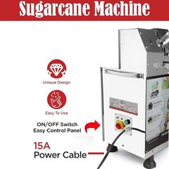 2HP HEAVY DUTY SUGARCANE JUICER MACHINE SS ROLLER WITH FULL SS BODY