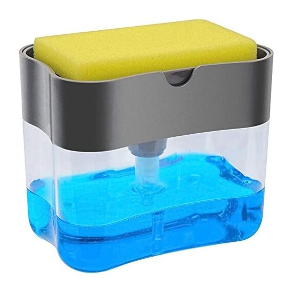 2 IN 1 SOAP PUMP PLASTIC DISPENSER FOR DISHWASHER LIQUID HOLDER