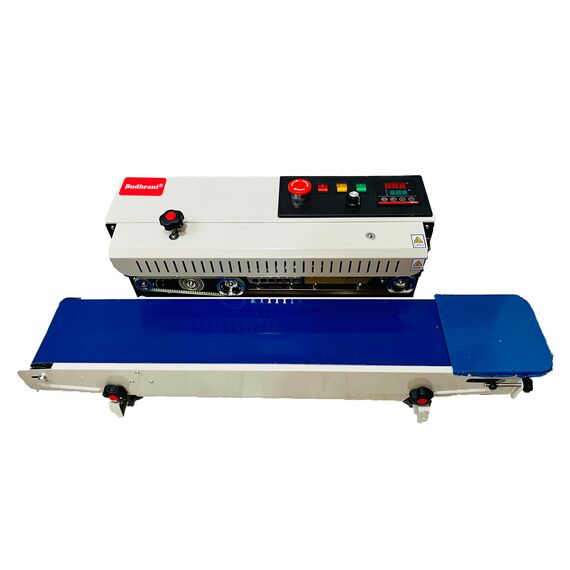 BUDHRANI® BY MASTER MACHINES HEAVY DUTY CONTINUOUS HORIZONTAL MS BAND SEALER, AUTOMATIC BAND SEALING MACHINE, AUTOMATIC PACKAGING MACHINE