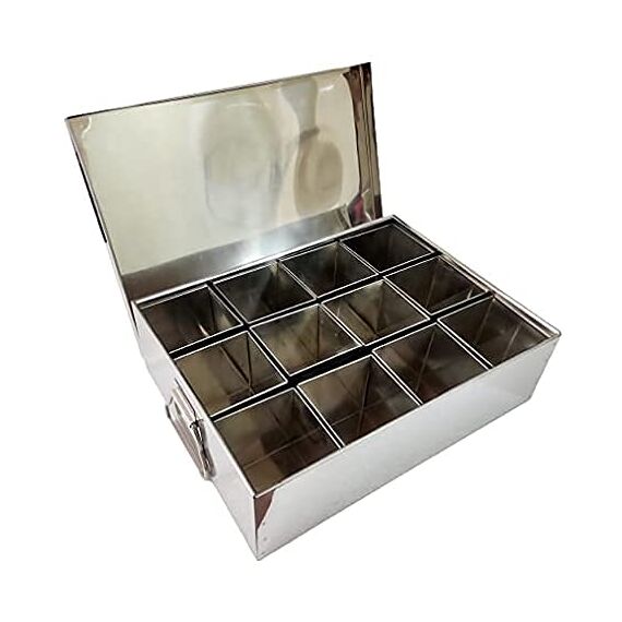 STAINLESS STEEL 12 BOWL MASALA PETI, 500 GM