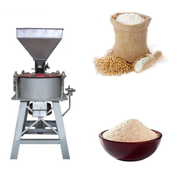 HORIZONTAL STONE TYPE FLOUR MILL WITHOUT MOTOR 16 INCH