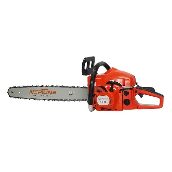 NEPTUNE MAGNESIUM BODY PETROL CHAINSAW, 58 CC, 22 INCHES