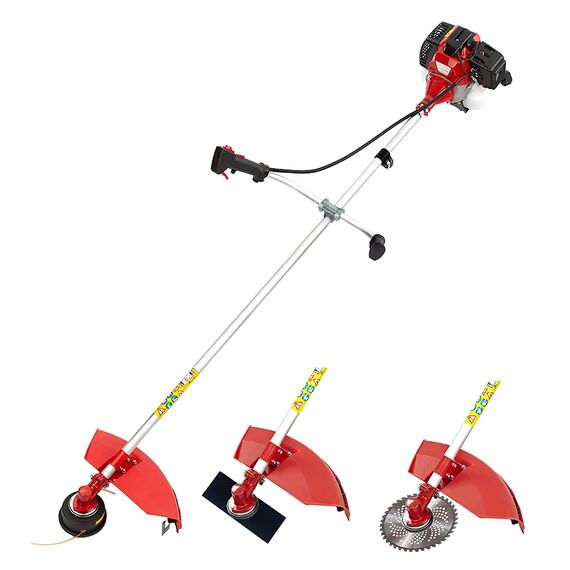 NEPTUNE SIMPLIFY FARMING 3 IN 1 BRUSH 2 STROKE GRASS TRIMMER WITH 3 BLADES (MEDIUM, RED)