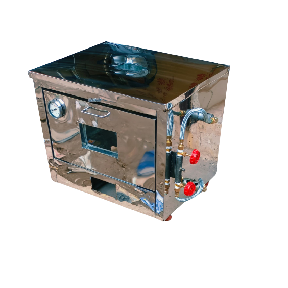 STAINLESS STEEL GAS OPERATED PIZZA OVEN, 12X18 INCH