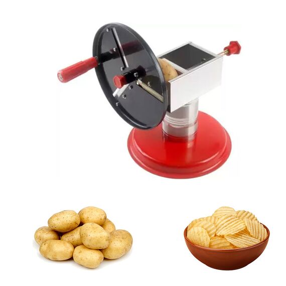 HAND OPERATED STAINLESS STEEL POTATO WAFER SLICER MACHINE