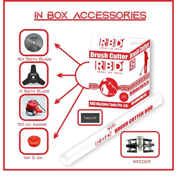 RBD 50 CC 4 STROKE SIDE PACK BRUSH CUTTER MACHINE