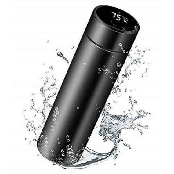 STAINLESS STEEL SPORTS WATER BOTTLE WITH LED TEMPERATURE DISPLAY