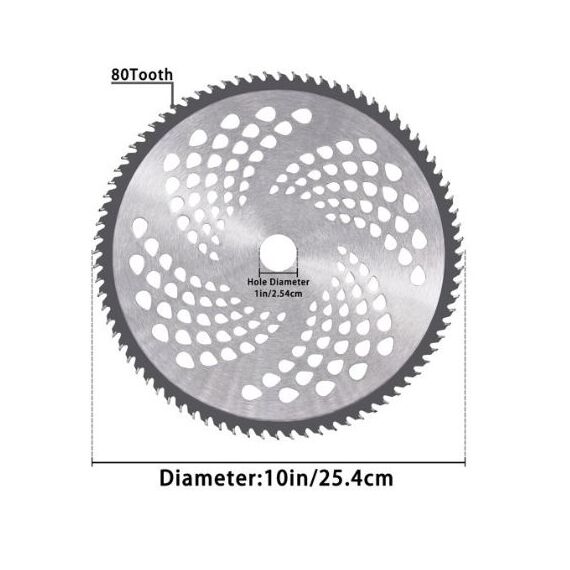 RBD 80 TEETH TCT BLADE ATTACHMENT (80TX10'') FOR BRUSH CUTTER MACHINE