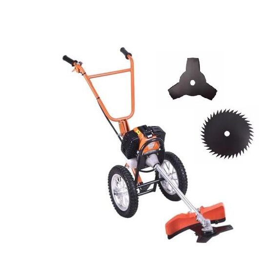 KISTON WHEEL TYPE BRUSH CUTTER WITH GX35 ENGINE, 4 STROKE