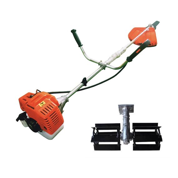PETROL BRUSH CUTTER MACHINE WITH TILLER ATTACHMENT, 2 STROKE, 52 CC (COMBO)