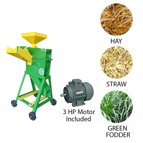 ELECTRIC CHAFF CUTTER WITH PULVERIZER (ISO CERTIFIED) 3 HP