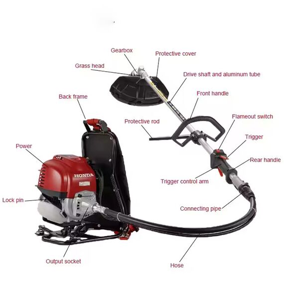 HONDA TYPE BACKPACK BRUSH CUTTER WITH 4-STROKE GX-35 ENGINE