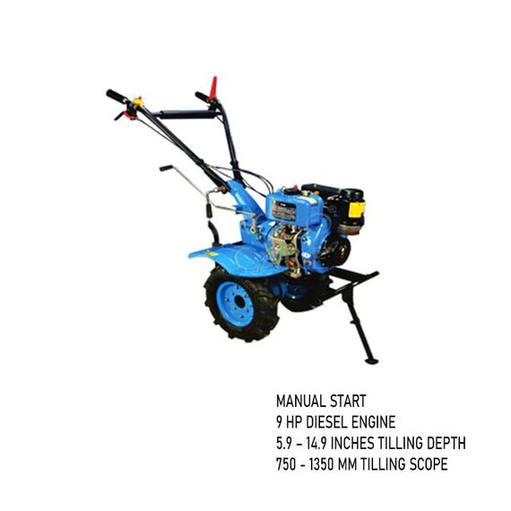 MANUAL START DIESEL POWER CULTIVATOR, 9 HP