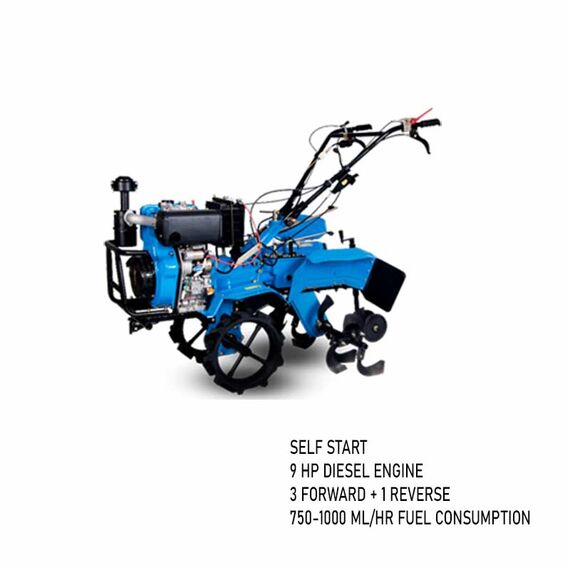 SELF-START DIESEL POWER CULTIVATOR, 9 HP (HANDLE BAR WITH TOOLBOX)
