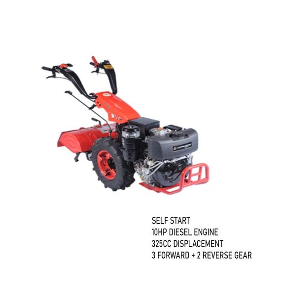 10HP SELF-START DIESEL RUN POWER CULTIVATOR WITH KOHLER/LOMBARDINI ENGINE
