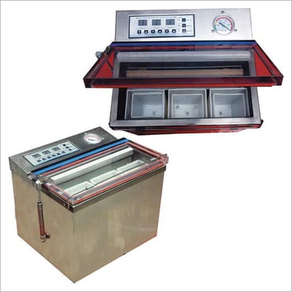 VERTICAL TYPE VACUUM PACKAGING MACHINE, SINGLE CHAMBER