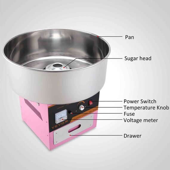 COTTON CANDY MACHINE WITH 0.75 HP MOTOR