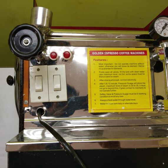 ELECTRIC AND GAS OPERATED ESPRESSO COFFEE MACHINE WITH AUTOCUT 14 INCH