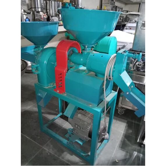 MINI RICE MILL WITH PULVERIZER MACHINE, 3 HP CROMPTON MOTOR