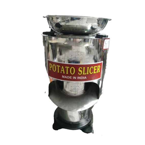 SEMI-AUTOMATIC STAINLESS STEEL POTATO CHIPS MACHINE, 0.5HP SEMI-AUTOMATIC STAINLESS STEEL POTATO CHIPS MACHINE, 0.5HP