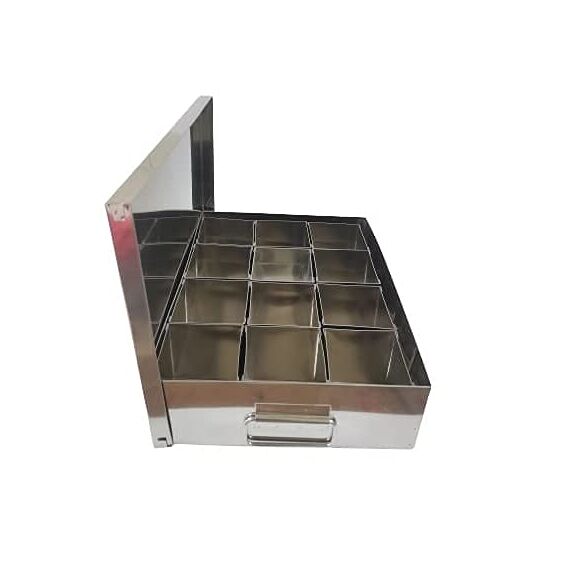 STAINLESS STEEL 12 BOWL MASALA PETI, 500 GM