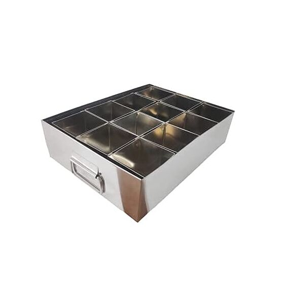 STAINLESS STEEL 12 BOWL MASALA PETI, 500 GM