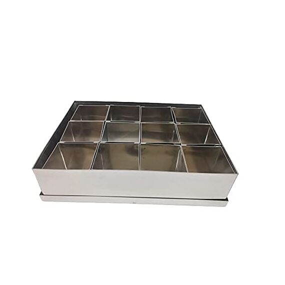 STAINLESS STEEL 12 BOWL MASALA PETI, 500 GM