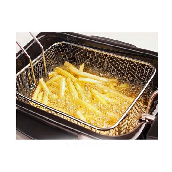 STAINLESS STEEL DOUBLE TANK DEEP FRYER, 5+5 LITERS