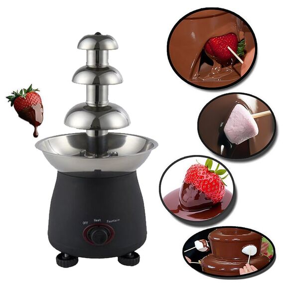 STAINLESS STEEL CHOCOLATE FOUNTAIN MACHINE 3 STEPS