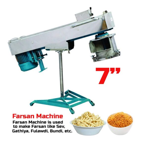 AUTOMATIC 7 INCHES NAMKEEN FARSAN MACHINE WITH 2 HP MOTOR