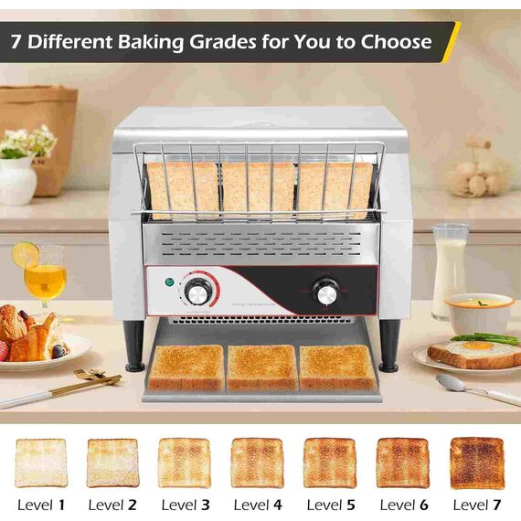 STAINLESS STEEL 150-BREAD CONVEYOR TOASTER
