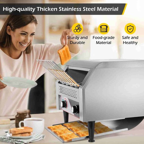 STAINLESS STEEL 150-BREAD CONVEYOR TOASTER