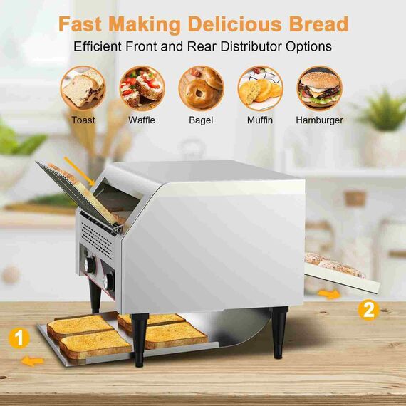 STAINLESS STEEL 150-BREAD CONVEYOR TOASTER