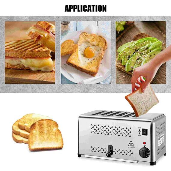 STAINLESS STEEL 4-BREAD POP UP TOASTER