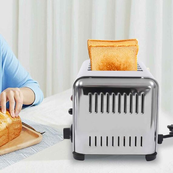 STAINLESS STEEL 6-BREAD POP UP TOASTER