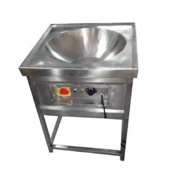 STAINLESS STEEL 8 LTR ELECTRIC KADAI WITH STAND, 18 INCH
