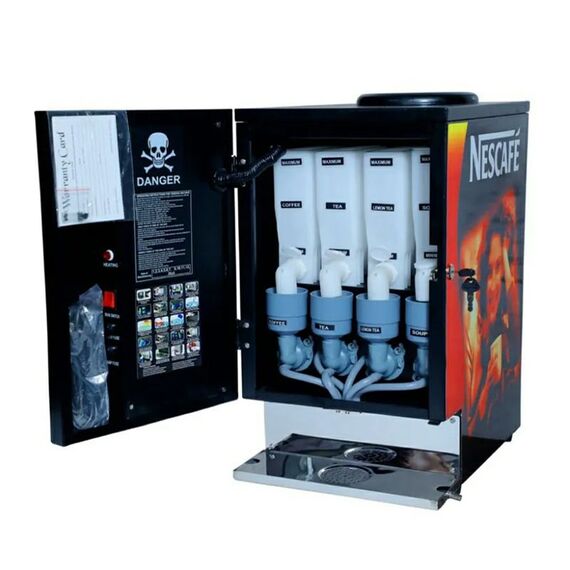 NESCAFE TYPE COFFEE & TEA VENDING MACHINE, 4 TANK CAPACITY