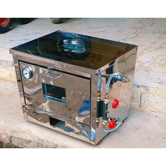 STAINLESS STEEL GAS OPERATED PIZZA OVEN, 12X18 INCH